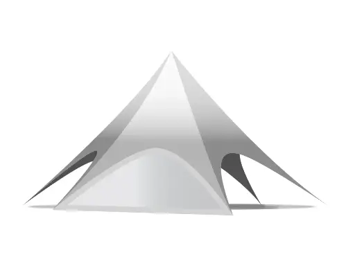 Onderdeel stertent 12 m: zijwand pvc - wit