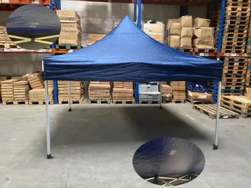 Tweedehands: vouwtent 3 x 3 m Solid 40 marineblauw