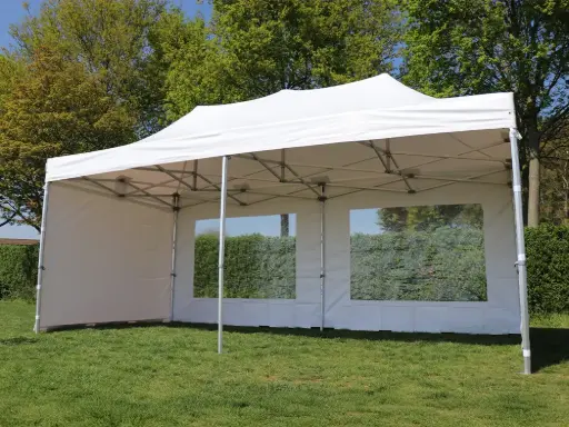 Tweedehands: vouwtent 4 x 8 m Solid 50 pvc wit