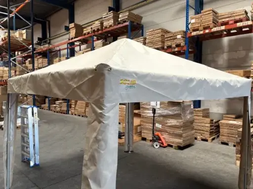 Tweedehands: partytent 3 x 3 m pvc pro HQ beige